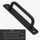 20 Pack 5 Inch 128 mm Matte Black Round Cabinet Handles with Base Plate Aluminum Drawer Pulls Sliding Door Pulls Window Sliding Closet