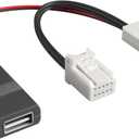 Dongar Dashcam Power Adapter (10-pin Type D) for Mopar Vehicles. Compatible with RAM, Charger, Challenger, Grand Cherokee, & More. Connects to Rearview Mirror, Built-in USB Power Source, Easy Install