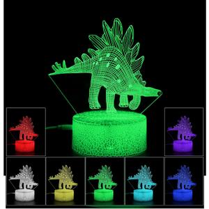 JIAKAI 3D Illusion Night Light,7 Colors Gradual Changing Touch Switch USB Table Lamp for Holiday Gifts or Home Decorations (09) BWL