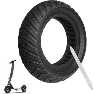 10x3 Solid Tire, 80/65-6 255x80 Tires Replacement, 10 inch Scooter Tubeless Solid Tire, for Varla Eagle One/Yume y10/Zero 10x/Nanrobot D4 D6 Electric Scooter (1 Pack)