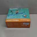 JOYIN Inflatable Pool Float Set Volleyball Net & Basketball Hoops, Floating Swimming Game Toy for Kids and Adults, Summer Floaties, Volleyball Court (105x28x35)|Basketball (27x23x27),L-Blue