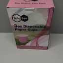 100 Pack 3 oz Pink Paper Cups,Mouthwash Cups, Disposable Bathroom Cups,Small Paper Cups 3oz Ideal for Bathroom, Supermarket, Birthday Party, Picnic and BBQ