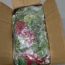 Dolicer 2Pcs 13Ft Artificial Eucalyptus Garlands with Flowers - 8 Roses, Faux Floral Greenery Garlands Fake Flowers Vines for Wedding Table Centerpieces Arch Party Ceremony Backdrop Decor (Red)