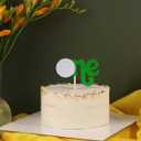 First Birthday Wood Cake Topper,Golf-Themed One-Year-Old Party Decoration Supplies Sports-Themed One-Year-Old Birthday Cake Decoration,Hole In One One-Year Cake Decoration