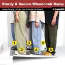 Ruedamann 2 Feet Portable Wheelchair Ramp for Doorways, Non-Slip Aluminum Wheelchair Ramp, Folding Ramp for Home Steps, Threshold Ramp for Wheelchairs, Scooters, Steps, Stairs, Walkers, Pets