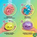 Glitter Dumpling Squishy Mystery Box 4 Pcs - 2026 Upgraded Dumplings Squishes for Adults Teens Squeeze Easter Basket Stuffers Smiling Yellow Pink Purple Light Blue