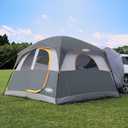 UNP SUV Tent for Camping, 6-Person SUV Tailgate Tent - Easy Set Up with Rainfly, 10'x9'x78in(H), Gray