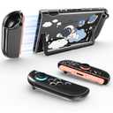 2 x JEMDO Clear Protective Case Compatible with Nintendo Switch 2 Only (2025), Slim Shockproof Cover with Soft TPU Joy-Con Shells & Hard PC Back, Anti-Yellowing