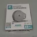 Retractable Clothesline - Portable Heavy Duty Indoor and Outdoor Washing Line - 45 Feet PVC Retracting Clothes Line with Wall Mount Hang The Wet Dry Clothing Laundry - Easy Installation (Grey)