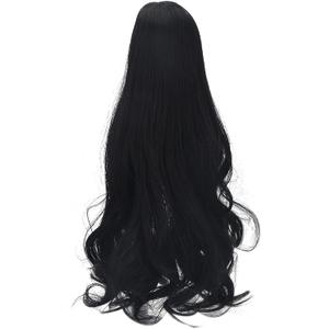 Zerodis 1/3 BJD Doll Hair, Wig Curly Hair Synthetic Fibre Girl Dolls Ball Jointed Dolls Soft Smoothly Silver Gray Naturally Curly for Doll Wigs