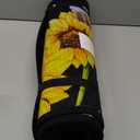 Farmhouse Mushroom Butterfly Kitchen Rugs and Mats Set of 2, Seasonal Washable Non-Slip Floor Mats for Home Kitchen Decor 17"x47"+17"x30" Black