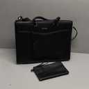 LOVEVOOK Laptop Tote Bag for Women, Office Work Bag Briefcase fit for 15.6 inch Laptop, Large Capacity Teacher Bag Handbag (Leather/Black)