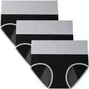 INNERSY Period Underwear for Women High Waisted Leak-Proof Postpartum Menstrual Panties 3-Pack, M