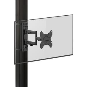 ZeboZap ZZTVA2022 Gazebo TV Mount Fits 19-50 TVs | Full-Motion Square Post Pole Mount | Outdoor TV Mount | Holds 66 lbs | Weatherproof Black | Alternative to Outdoor TV Stand
