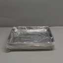 Zopeal 12 Pieces Baking Sheet Pan Cookie Sheet Set for Oven Stainless Steel Trays Nonstick Small Serving Tray Cake Toaster Metal Food Trays, Oven and Dishwasher Safe(12 x 9 x 1 Inch)