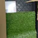 Ottomanson Artificial Grass Puppy Potty Training Pad with Tray, 15" x 30" Reusable Pee Pad for Small Pets and Dogs