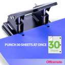 Standard 2 Hole Paper Punch, 30 Sheets Capacity, Black (90079)