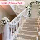 18ft Giant Pearl Garland Plastic Material Jumbo Bead Garland Wedding Decoration Wedding Bead Ball Hanging Banner for Bridal Shower Ceremony Party Banquet Indoor Outdoor Backdorp Decor