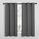 NICETOWN Thermal Insulated Grommet Blackout Curtains for Bedroom (2 Panels, W42 x L63 -Inch, Grey)