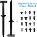 4 x 120pcs Nylon Universal Cable Tie Buckle: Auto Zip Tie Buckles for Cars, High-Strength Cable Tie Buckle Zip Tie with Universal Use