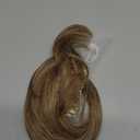 HOOJIH Ponytail Extension, Claw Clip in Straight Hair Bun Messy Bun 9 Inch Short Ponytail with Bendable Metal Wire Hair Pieces for Women Fake Hair Bun DIY Styles - Deep Blonde and Light Blonde mixed