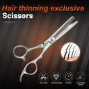 High-end Professional Hair Thinning Scissors Hair Cutting Teeth Shears Barber Hairdressing Texturizing Scissor Extremely Very Sharp 5.5 Inch Stainless Steel Alloy For Men,Women,Salon & Home