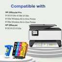 923 Ink Cartridges for HP Printers Compatible for HP 923 Ink Cartridges Work for HP OfficeJet Pro 8135e 8130e 8125e 8138e 8139e 8120e Ink Cartridges Without Chip (4 Pack, Black Cyan Magenta Yellow)