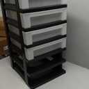 IRIS USA Craft Plastic Organizers and Storage, Rolling Storage Cart for Classroom Supplies, Storage Organizer for Art Supplies, Drawer Top Organizer for Small Parts, 6 Drawer, Black/Pearl