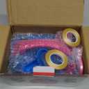 FLSEPAMB Balloon Pump, Electric Balloon Pump, Portable Dual Nozzle 110V 600W Electric Balloon Blower, Balloon Pump for Party Decorations with Tying Tool, Colored Ribbons (Blue)