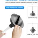 SetSail Toilet Brush and Plunger Set, 2 Packs Toilet Plungers for Bathroom Heavy Duty Toilet Bowl Brush and Holder Hidden Toilet Plunger and Brush Set for Deeply Cleaning - White