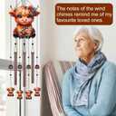 Gifts for Mom, Wind Chimes for Outside Perfect for Outdoor Gardens Patios Home Decor, Features Melodious Tones Create a Zen Atmosphere, Retirement Gifts for Women Men(Colorful Highland Cow