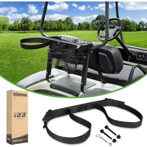 10L0L Golf Bag Attachment for 1987-Up Club Car DS Gas & Electric, Golf Bag Holder Bracket Rack Assembly for Rear Seat - OEM 1013935