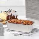 Disposable Loaf Pans with Lids, 50 Pack, 8.5x4.5" Bread Pans, Food Storage Containers, Heavy-duty 2lb Aluminum Loaf Pans, Pastry Boxes, Perfect for Baking Storing and Street Treats Takeout