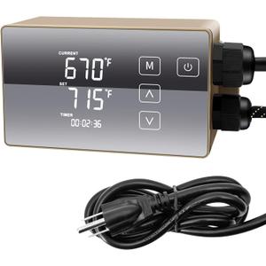 Digital LCD Temperature Controller, User-Friendly Operation, Gloden, 110V, HTHC04G-US-PID