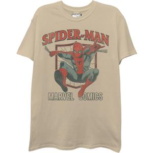 Marvel Men's Marvel Comics Spider-man Swinging Short Sleeve T-Shirt (XL)