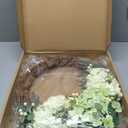 Spring Flower Wreath for Front Door, 20 Inch Hydrangea Door Wreath with White Berries, Summer Eucalyptus Wreaths for Front Door Outside All Season, Farmhouse, Indoor Outdoor Wall Decor