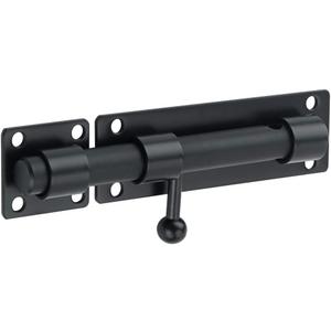 Alise 6 Inch Heavy Duty Slide Bolt Latch, SUS304 Stainless Steel Barrel Bolt Lock, Safety Door Lock for Wooden Fence/Barn Door/Outdoor Fence/Shed Door Matte Black MS8000-B