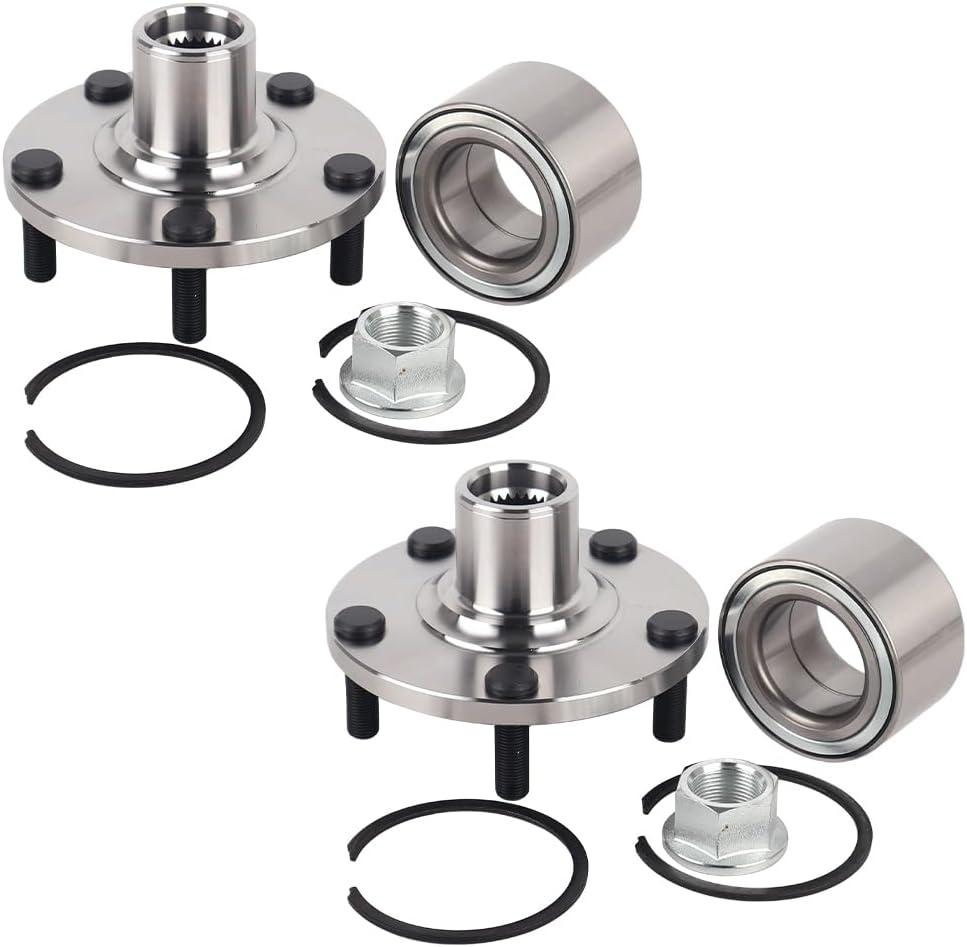 Autoround Pair 518516 Front Wheel Hub Bearing Assembly Compatible with Nissan Altima 02-06 (3.5L V6) / Maxima 00-08, INFINITI I30 00-01/ I35 02-04 5 Lugs Hub Repair Kit