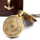 Pocket Calendar Compass  Engraved Brass Nautical Compass for Camping, Travel, Boating, and Home Decor  Gifts for Kids, Teens & Family