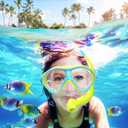 Gintenco Kids Snorkel Set, Diving Mask for Children as Unisex Kids Swimming Goggles, Anti-Fog Diving Mask and Dry Top Snorkel Combo Set for Junior and Youth