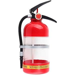 Liquor Dispenser, Drink Beverage Alcohol Wine Dispenser for Man Cave Decor, Pump Red Plastic Beer Whiskey Wine Pourer with 2L/70oz Fire Extinguisher Shape for Bar Home Party Use