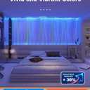 TACAHE Dynamic Wave Wall Light - Flowing Water Visual - RGB + 6000K Solid Color - Light Effects & Music Sync - APP & Remote Control - Indoor Enhance Ambient Lamp - 30W - 39 Inch - 1 Pack