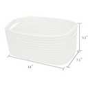 ABenkle Small White Basket, Soft Woven Storage Bins Baskets for Dog and Cat Toys Organizer, Decorative Shelves Closet Organizing Baskets Chest Box, Empty Gift Basket