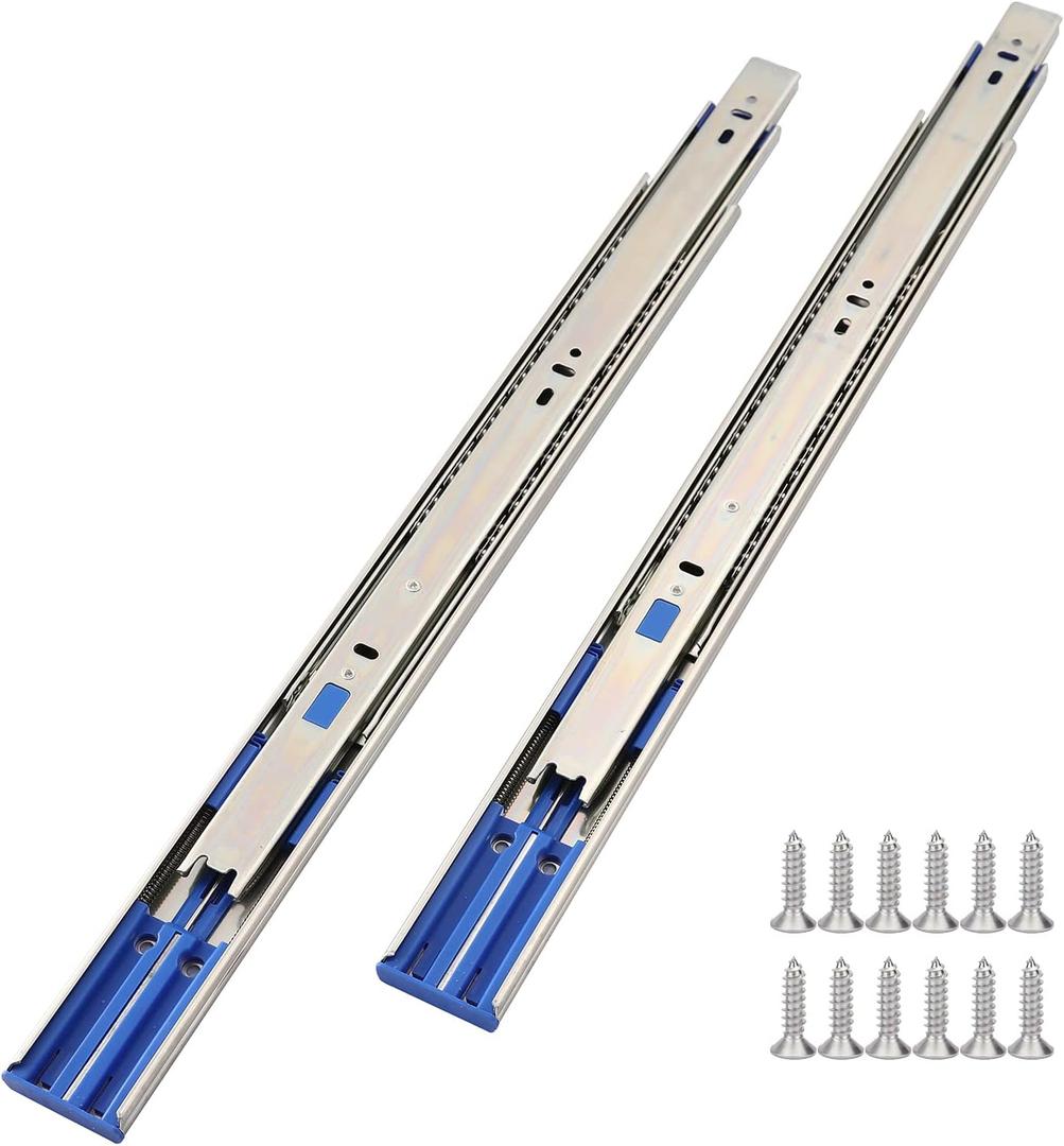 Soft Close Drawer Slides,10 Pair of 18 Inch 100 LB Capacity Full Extension Side Mount Drawer Rails