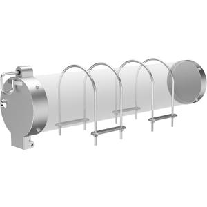 Universal 6 Inch PVC Conduit Carrier Kit, Heavy-Duty Locking Mechanism for Secure Transport & Storage, Corrosion-Resistant Silver Finish for Electrical, Data & Utility Pipe Support