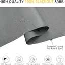 ChrisDowa Cordless Blackout Roller Shades for Windows, Striped Free-Stop Window Blinds with Privacy, Thermal Insulated Window Shades for Home, Office and Door. Grey, 30" W x 72" H