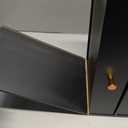 Bamboo Desk Organizer with Drawers Wooden Desktop Storage Drawers for Bills Office Supplies Kitchen Utensils Organizing Tool for Home Classroom Organization No Assembly (2 Drawers, Black)