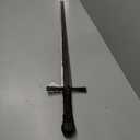 SZCO Supplies 40.5 Hand Forged Carbon Steel Rustic Broad Sword with Leather Wrapped Handle, Black/Brown (901132)