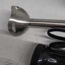 OVENTE Immersion Hand Blender, 300W Electric Handheld Portable Stick Mixer Set with 2 Mixing Speed, Stainless Steel Blades, Egg Whisk Attachment, Mixing Beaker and BPA-Free Food Chopper, Black HS565B