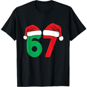 Six Seven Christmas 6 7 Meme Funny Christmas T-Shirt, Small